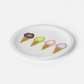 Assiettes En Carton Quatre Glaces (Angle)