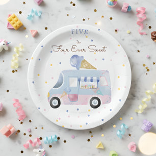 Assiettes En Carton Quatre jamais douce glace camion à quatre ans