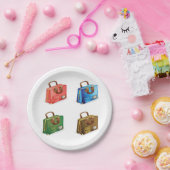 Assiettes En Carton Quatre Plaques de papier pour valises (Fête)