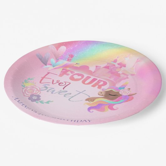 Assiettes En Carton quatre plaques de papier sucrées (Angle)