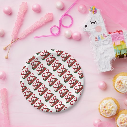 Assiettes En Carton quatre-vingt-dix-huitième nombre de l'anniversaire (Fête)