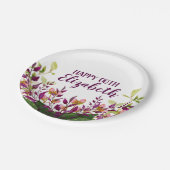 Assiettes En Carton Quatre-vingt-dix-neuvième floral des femmes le (Angle)