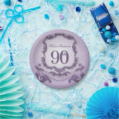 Assiettes En Carton quatre-vingt-dixième Cadre de cru de célébration (Fête)