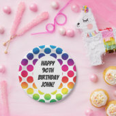 Assiettes En Carton quatre-vingt-dixième Célébration d'anniversaire (Fête)