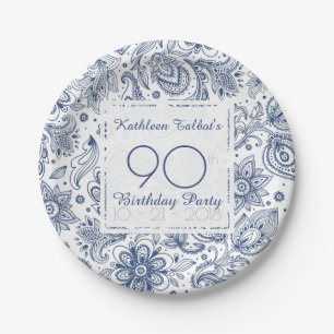 Assiettes En Carton Quatre-vingt-dixième plaque à papier de fête