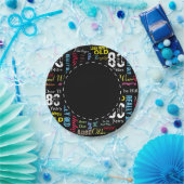 Assiettes En Carton quatre-vingtième Joyeux anniversaire dans un style (Fête)