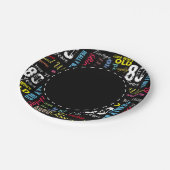 Assiettes En Carton quatre-vingtième Joyeux anniversaire dans un style (Angle)