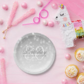 Assiettes En Carton quatre-vingtième Lumières d'étincelle de Bokeh (Fête)