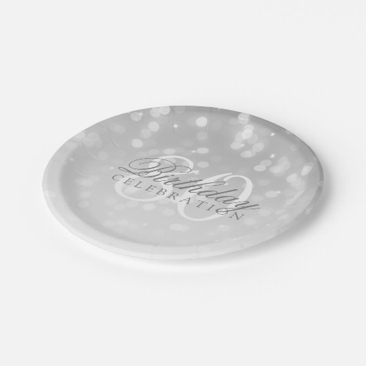 Assiettes En Carton quatre-vingtième Lumières d'étincelle de Bokeh (Angle)