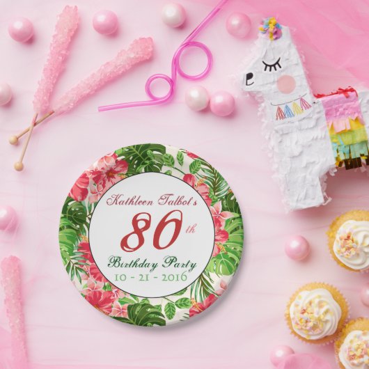 Assiettes En Carton Quatre-vingtième plaque à papier de fête (Fête)