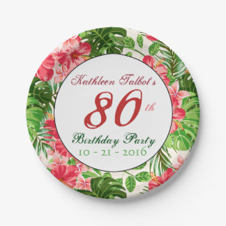 Assiettes En Carton Quatre-vingtième plaque à papier de fête