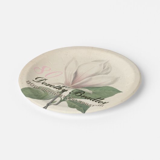Assiettes En Carton quatre-vingtième Plaques à papier de magnolia (Angle)