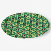 Assiettes En Carton Quatrefoil Shamrocks irlandais (Angle)