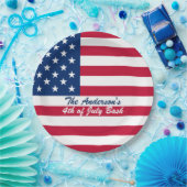 Assiettes En Carton Quatrième de drapeau américain des plaques à (Fête)