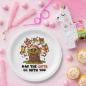 Assiettes En Carton Que les cadeaux soient avec vous (Fête)