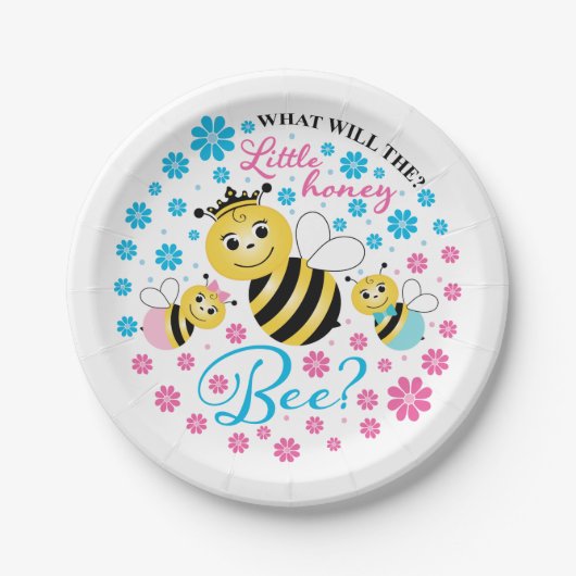 Assiettes En Carton Que révélera le genre "Little Honey Bee" (Devant)