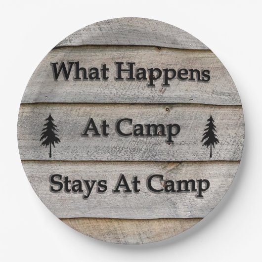 Assiettes En Carton Que se passe-t-il lors des séjours au camp (Devant)