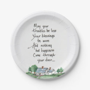 Assiettes En Carton "Que tous vos problèmes soient moins graves"