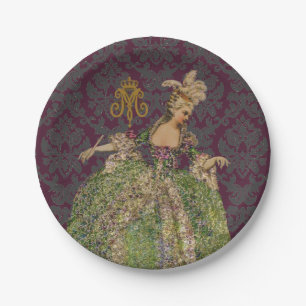 Assiettes En Carton Queen Marie Antoinette COULEUR & TAILLE OPTIONS -
