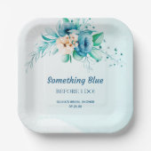 Assiettes En Carton Quelque chose de bleu avant de faire Fête des mari (Recto)
