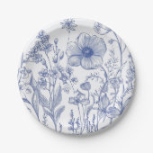 Assiettes En Carton Quelque chose de bleu avant de faire Fête des mari (Devant)