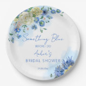 Assiettes En Carton Quelque chose de bleu avant de faire nuptiale douc (Devant)