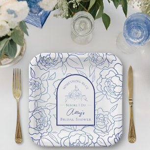 Assiettes En Carton Quelque chose de bleu avant ma superbe Baby Shower