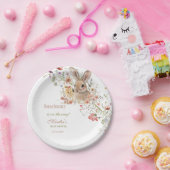 Assiettes En Carton Quelque chose sur le chemin baby shower Fleur sauv (Fête)