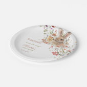 Assiettes En Carton Quelque chose sur le chemin baby shower Fleur sauv (Angle)