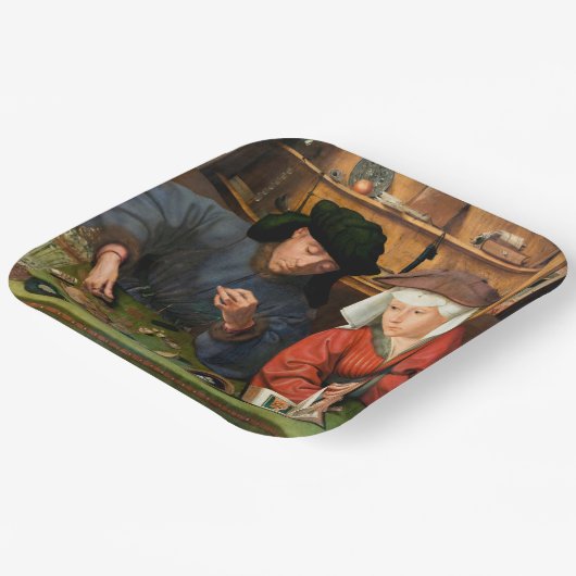 Assiettes En Carton Quentin Matsys - Le Moneylender et sa femme (Angulaire)