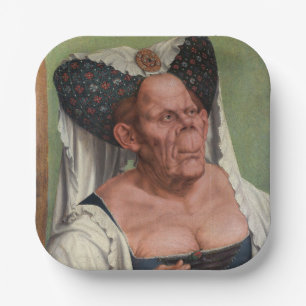 Assiettes En Carton Quentin Matsys - Une Vieille Femme Grotesque