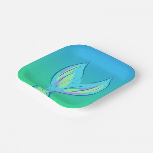 Assiettes En Carton Queue de sirène (Angulaire)