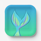 Assiettes En Carton Queue de sirène (Recto)