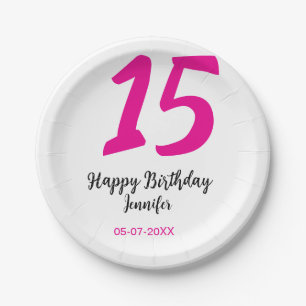 Assiettes En Carton quiencenera 15e anniversaire ajouter date année te