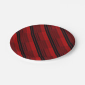 Assiettes En Carton Quilit en mosaïque géométrique rouge et noire (Angle)