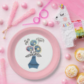 Assiettes En Carton Quilling, fleurs dans le vase (Fête)