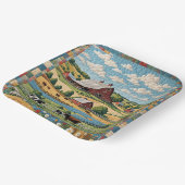 Assiettes En Carton Quilt de ferme (Angulaire)