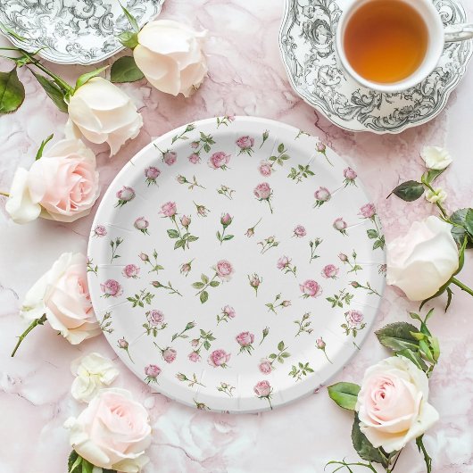 Assiettes En Carton Quinceanera Blush Rose Anniversaire