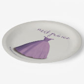 Assiettes En Carton Quinceañera met quince violet habillage de table (Angle)