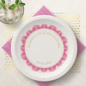 Assiettes En Carton Quinceanera rose chaud