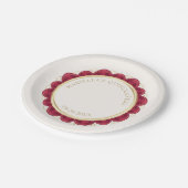 Assiettes En Carton Quinceanera rouge (Angle)