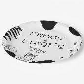 Assiettes En Carton Quirky Doodle Shapes Script Wedding (Angle)