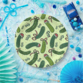 Assiettes En Carton Quirky Festive Pickles de Noël Motif (Fête)