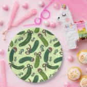 Assiettes En Carton Quirky Festive Pickles de Noël Motif (Fête)