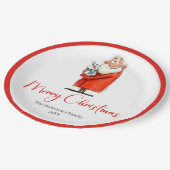 Assiettes En Carton Quirky Funny Santa Claus Holiday Paper Plates (Angle)