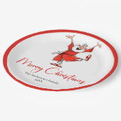 Assiettes En Carton Quirky Funny Santa Claus Script Font Christmas (Angle)