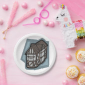 Assiettes En Carton Quirky Tudor House Architecture médiévale (Fête)