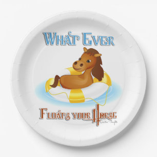Assiettes En Carton Quoi qu'il flotte votre cheval 2