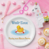 Assiettes En Carton Quoi qu'il Flotte votre Duckie en caoutchouc (Fête)