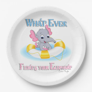 Assiettes En Carton Quoi qu'il flotte votre éléphant 3